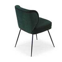 Valo chaise velours vert cèdre et métal noir