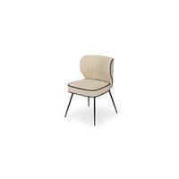 Valo chaise crème vanille et métal noir