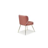 Valo chaise velours rose et métal laiton
