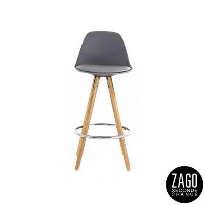 Circus chaise de bar en PU grise