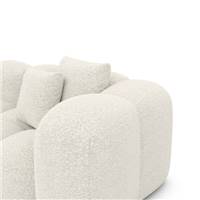 Cotton canapé d'angle gauche tissu bouclé blanc