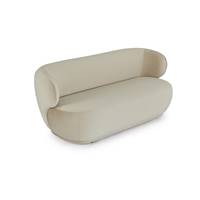 Havane canapé 2 places velours gris taupe