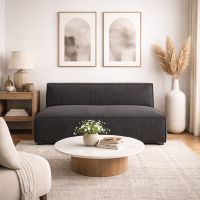 Riga banquette 2 places textur� gris anthracite