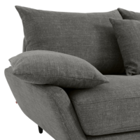 Coline canapé 3 places coton/lin gris anthracite