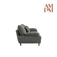 Coline canapé 3 places coton/lin gris anthracite