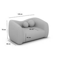 Rico fauteuil 1 place en tissu texturé beige