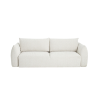 Picabi canapé 3 places convertible en tissu chenille écru