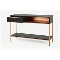 Anderson console en bois de manguier gris et cuivre