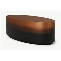 Sulta table basse ovale cuivre et noir