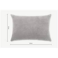 Lorna coussin velours argenté 35x50