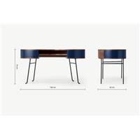 Pendelbury bureau noyer et bleu roi