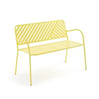 Blozingo ensemble de jardin métal jaune