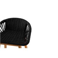 Moejie chaise haute en corde tressée noire