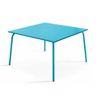 Palavas table de jardin carrée bleu