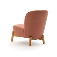 Horace fauteuil rembourré bois de rose