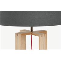 Asher lampadaire bois et gris