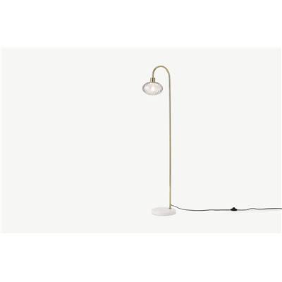 Tilbury lampadaire en laiton et en verre blush