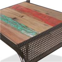 Kléo tabouret métal et bois de bateau recyclé H65cm