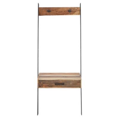 Nautical étagère vestiaire murale bois de bateau recyclé H173cm