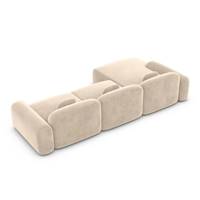 Buccana canapé d'angle gauche en velours crème
