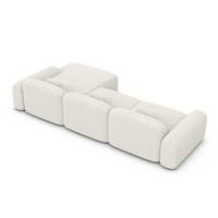 Buccana canapé d'angle droit bouclé blanc