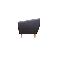 Ember fauteuil noir et pieds en bois