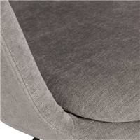 Mado chaise de bureau pivotante à roulettes en tissu gris clair