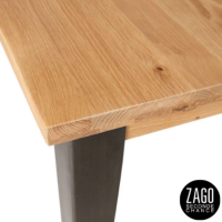 Manhattan table à manger carrée en chêne et métal L140