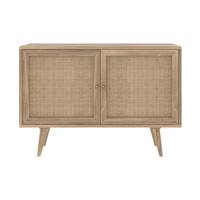 Rinto buffet 2 portes cannage et bois de manguier