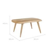 Kona table basse rectangulaire en bois de manguier