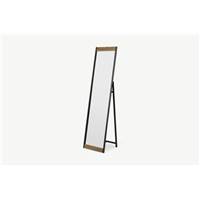 Maxine miroir psych manguier et mtal noir 41x160