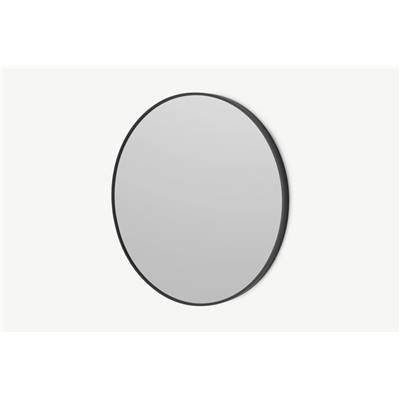 Parton miroir mural rond noir mat 60x60