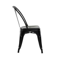 Lix chaise en métal noir mat style industriel
