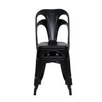 Lix chaise en métal noir mat style industriel