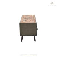 Soho meuble TV bois de bateau recyclé 1 niche 3 tiroirs