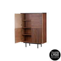 Nuance meuble haut 4 portes en noyer