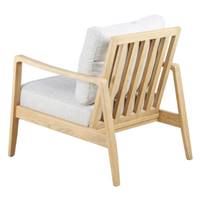 Pablo fauteuil chevron beige pieds frêne naturel