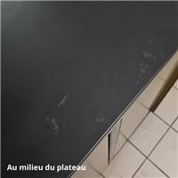 Markle buffet 4 portes en métal gris et laiton