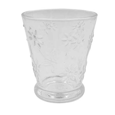 Verre PM décor fleurs