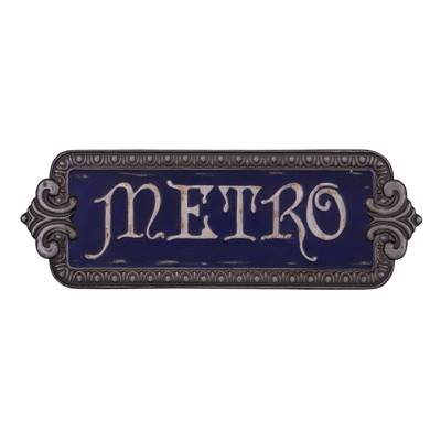 Plaque métro 48 x 16 cm