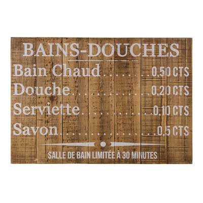 Panneau bois Bains douches