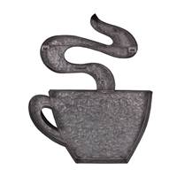 Panneau tasse zinc mural "CAFE"