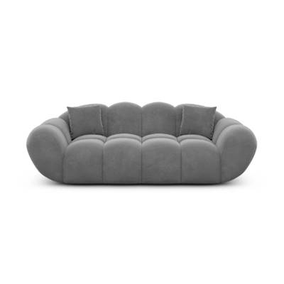 Sigono canapé 2 places en velours gris foncé