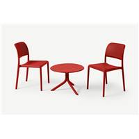 Nardi ensemble table et chaise résine rouge