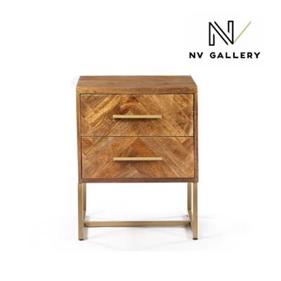 Nato table de chevet bois de manguier brute