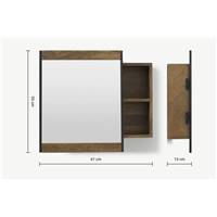 Maxine étagère murale bois de manguier et noir