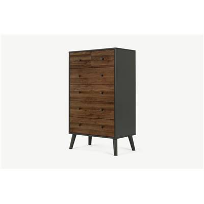 Larsen commode haute noyer et gris