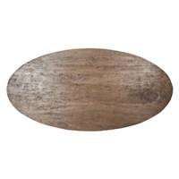 Taalika table à manger ovale en manguier marron et métal 240cm