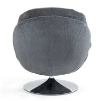 Topi fauteuil pivotant tissu texturé gris foncé
