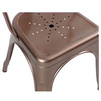 Lix chaise en métal cuivré